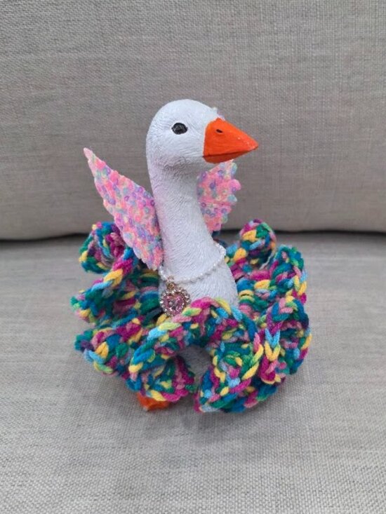 PorchaGeese Other - 7" DESK GOOSE HANDMADE CROCHET TUTU